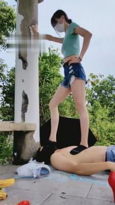 【暴力美学】户外高跟全体重踩踏 bf1880