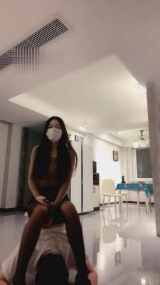 【仙女殿下】网红模特黑丝平底鞋全体重踩踏 bf2069