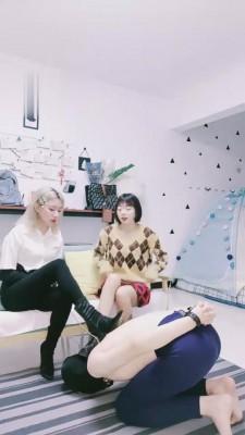 【丝洛】双S-带妹妹踢废贱狗 bf2564