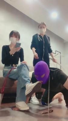 【暴力美学】教素人闺蜜原味虐狗 bf3431