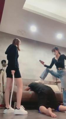 【暴力美学】教素人闺蜜原味虐狗 bf3431