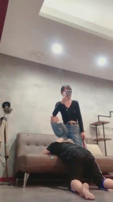 【暴力美学】教素人闺蜜原味虐狗 bf3431