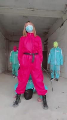 【美离子】鱿鱼游戏-户外虐三奴 bf3273