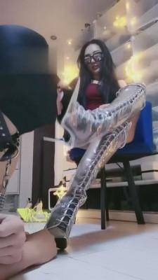 【叶子天津】长靴冷酷无情羞辱狗 bf3346