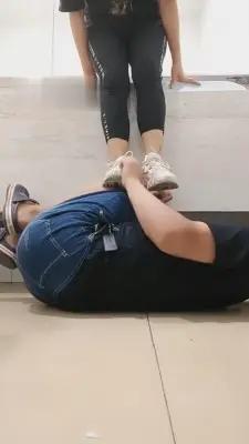 【艳主】运动鞋臭白袜全体重踩踏 G-210714-10