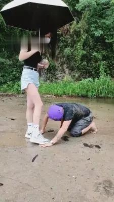 【暴力美学】精彩-雨天户外羞辱前男友 G-210720-17