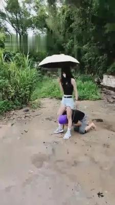 【暴力美学】精彩-雨天户外羞辱前男友 G-210720-17