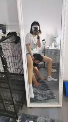 【夏馨】帆布鞋白袜/虐乳/口水/踩踏/耳光/鞭打 G-210731-25