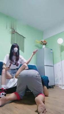 【暴力美学】AJ1棉袜虐废狗畜生专场 G-210803-24