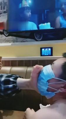 【沈阳予】运动鞋原味船袜KTV狠虐小贱畜 G-210804-5