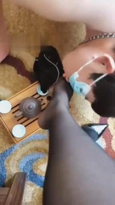 【梓晨】黑丝圣水/手脚耳光/踩踏/坐垫 G-210804-21