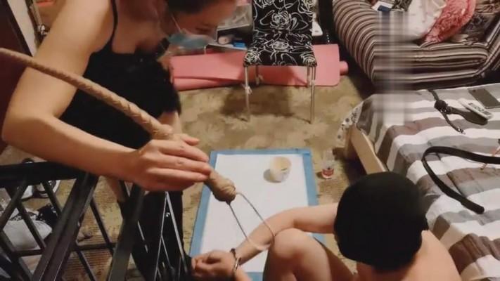 【成都叶子S】长靴踢裆鞭打 G-210810-3