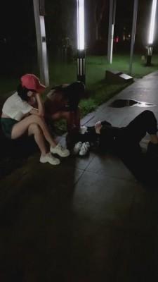 【诺曦】推荐!夜跑完直接和素人闺蜜原味调狗 G-210822-7