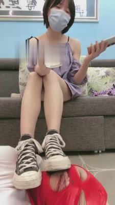 【美离子】脏帆布鞋底脚下奴 bf15876