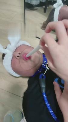 【温嘉雨】白棉袜羞辱地毯 bf16023