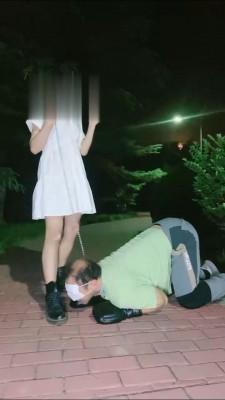 【美离子】超精彩-深夜户外遛狗