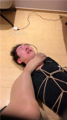 【阿宁啦】超强-五花大绑口球塞嘴强制虐打