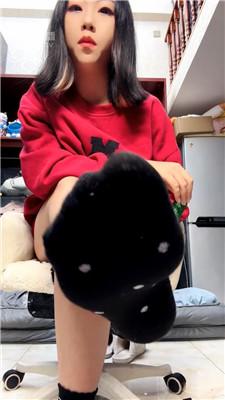 【嘉一】黑棉袜小皮鞋裸足控制    251223-6