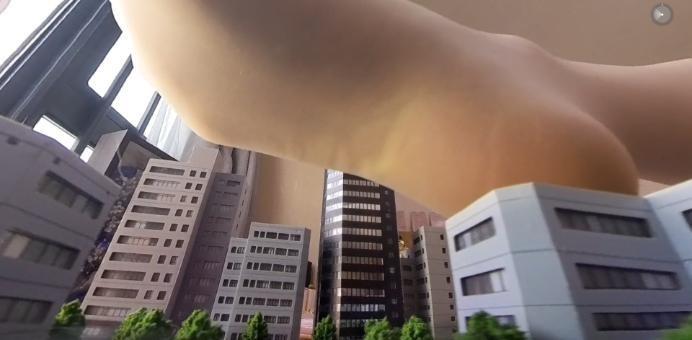 【GTS VR】莫瑶女神白丝华伦天奴踩踏微缩城市 巨大女神莫瑶微缩城市接管 JS250603~3