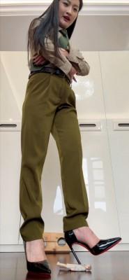 军统制服高跟鞋裸足审问 YC-250520-4