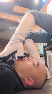 【花爷】餐厅包厢-长靴碾压踩喂食 JS251128-17